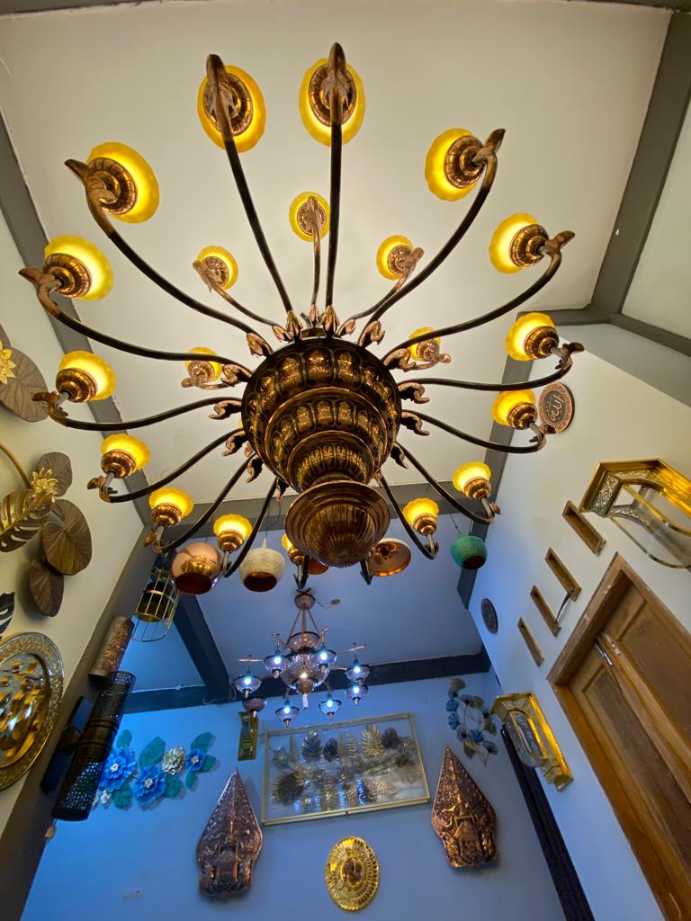 Lampu Robyong Tembaga Antik